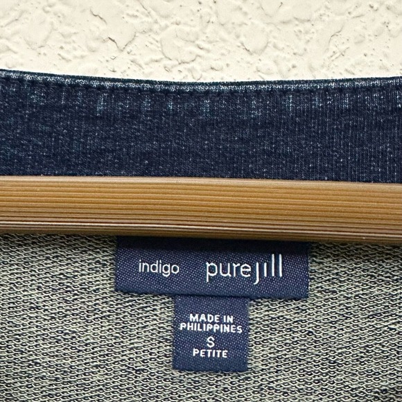 PURE J. JILL Indigo Faux Wrap Shift Dress in Denim Blue #079212 - Picture 6 of 10